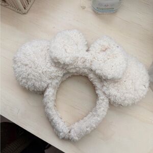 Cream Sherpa Mini-mouse Ears Headband